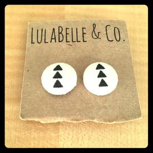 **NEW** 3 Stacked Triangles Button Earrings